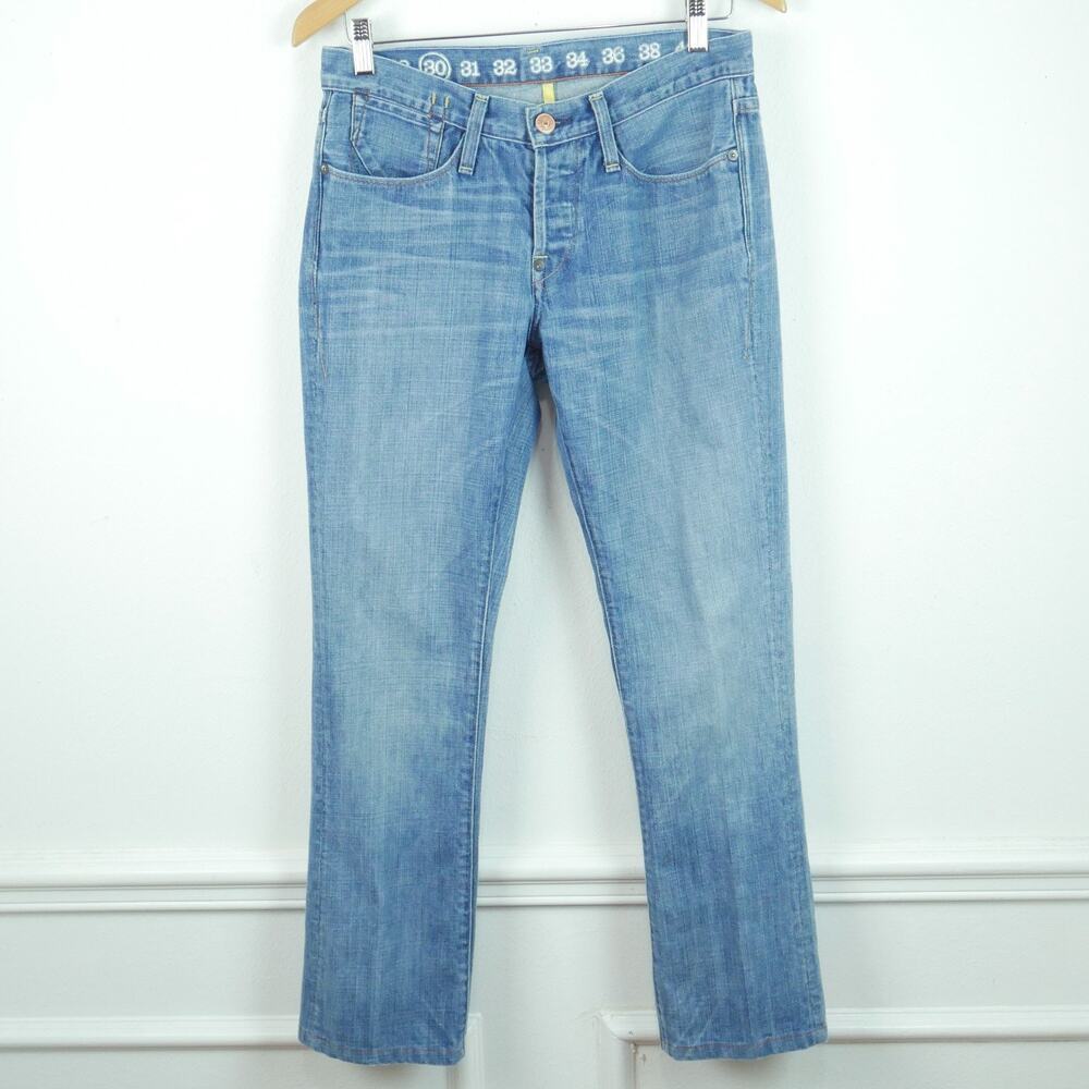 Earnest Sewn Men's Ace Bootcut Jeans 30 Button Fly‎ 31 x 29 Actual USA Denim